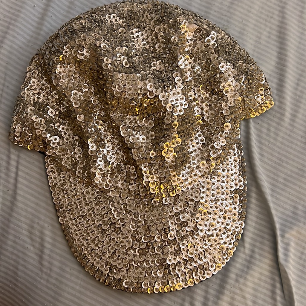 Silver Sequined Cap